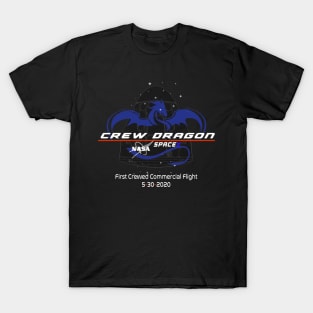 Crew Dragon Module Stars Crewed Flight T-Shirt